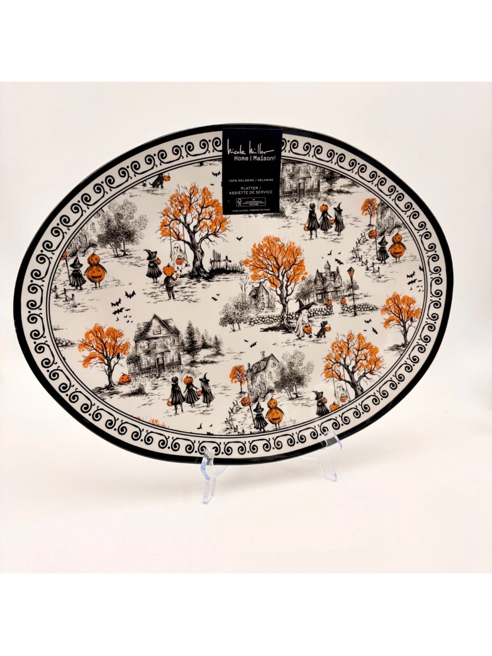 🆕- Nicole Miller- Halloween Toile
Melamine Oval Serving Platter